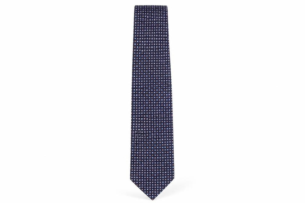 Front view of George men’s multicoloured plaids & checks polyester pointed tie one size