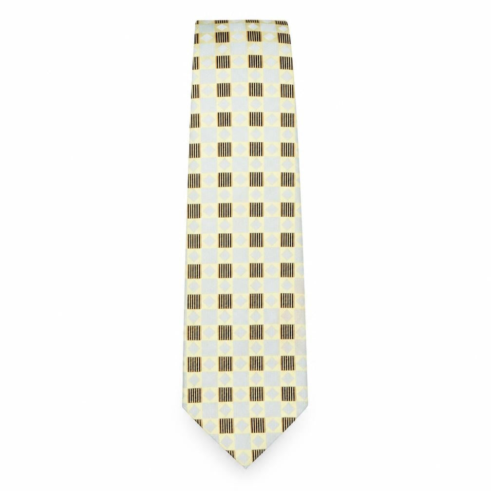 Front view of Rudia men’s multicoloured plaids & checks polyester pointed tie one size