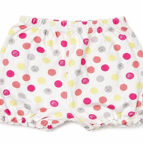 Disney Girls White Polka Dot Cotton Cropped Trousers Size 9-12 Months   - Winnie the Pooh Shorts