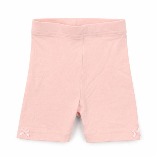 Front view of George girls’ pink cotton cropped leggings, size 0-3, months
