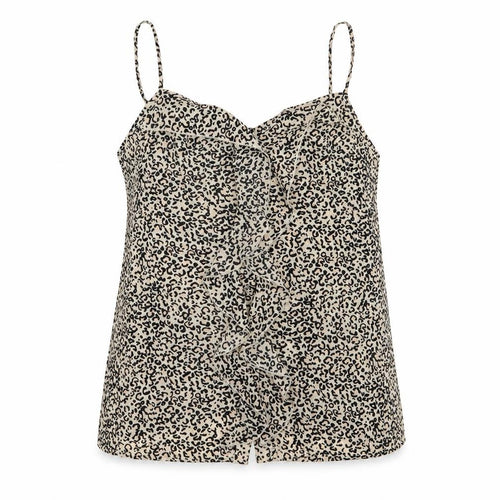 Oasis Womens Multicoloured Animal Print Polyester Camisole Blouse Size 10 Round Neck
