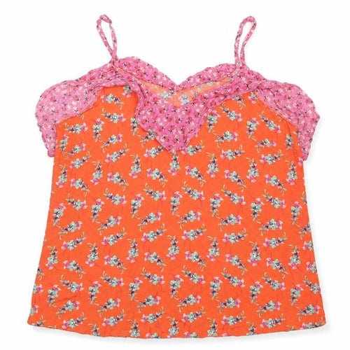 NEXT Womens Red Floral Viscose Camisole Tank Size 10 Off the Shoulder