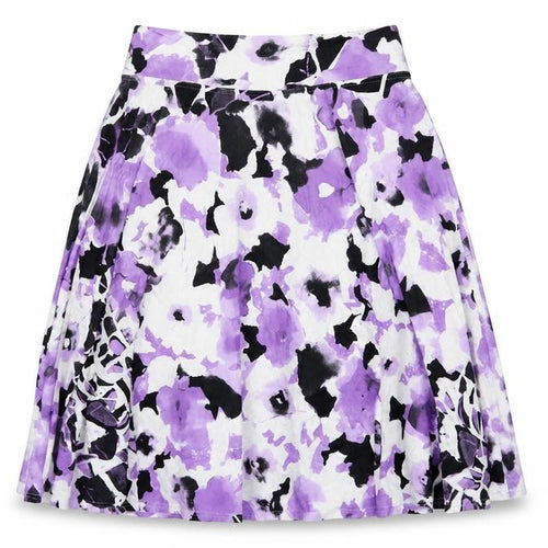Basler Womens Purple Floral Viscose Swing Skirt Size 10
