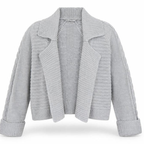 Marks and Spencer Womens Grey Collared  Acrylic Cardigan Jumper Size 14