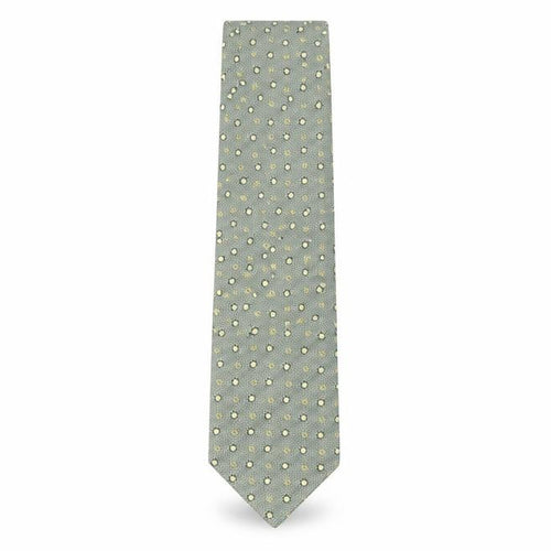Van Girls  Mens Green Floral Silk Pointed Tie One Size