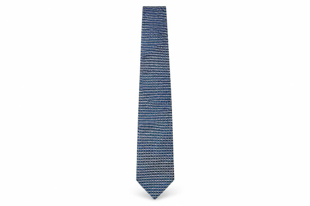 Front view of Havana men’s multicoloured plaids & checks polyester pointed tie one size