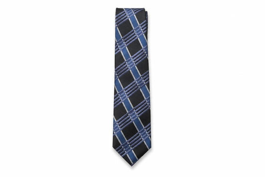 Front view of Skopes men’s multicoloured plaids & checks polyester pointed tie one size