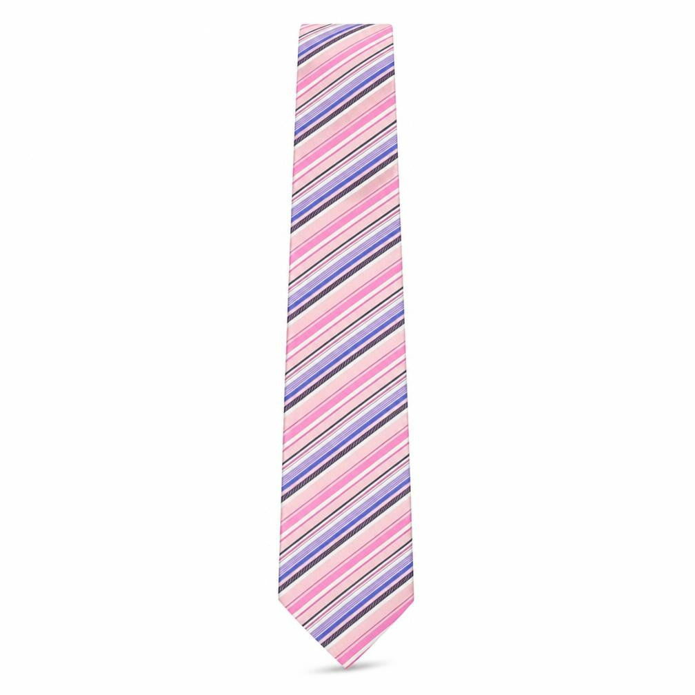 Front view of Hathaway men’s multicoloured striped silk pointed tie one size
