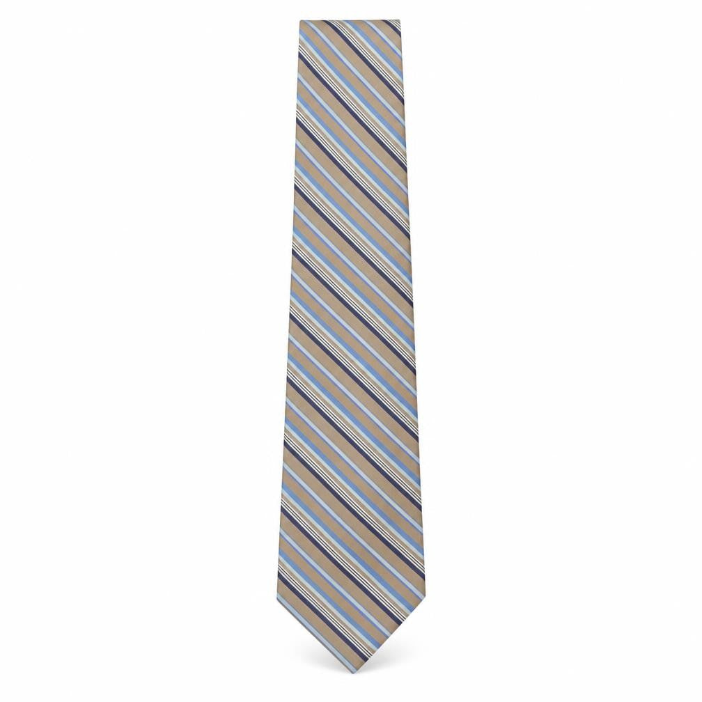 Front view of Croft & Barrow men’s multicoloured striped polyester pointed tie one size