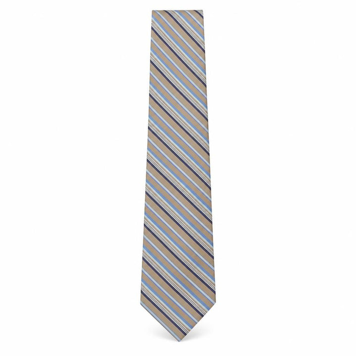 Front view of Croft & Barrow men’s multicoloured striped polyester pointed tie one size