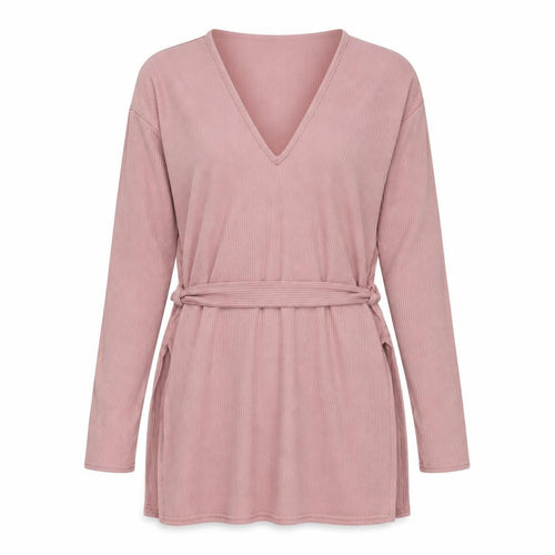 Misspap Womens Pink  Polyester Tunic T-Shirt Size 10 V-Neck