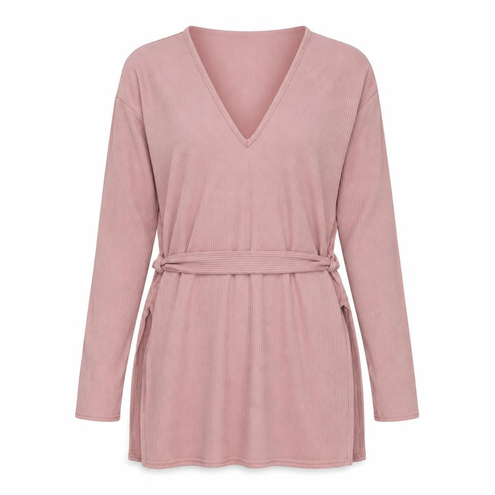 Misspap Womens Pink  Polyester Tunic T-Shirt Size 10 V-Neck