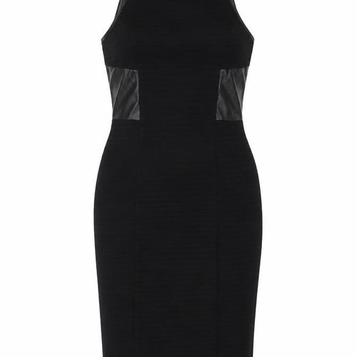 Miss Selfridge Womens Black  Polyester Pencil Dress  Size 10  Round Neck Zip