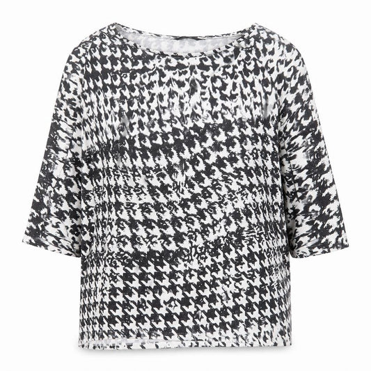 Front view of George women’s black polyester basic t-shirt, size M, round neck