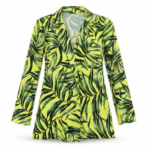 Stradivarius Womens Yellow Floral Polyester Jacket Dress  Size M  V-Neck