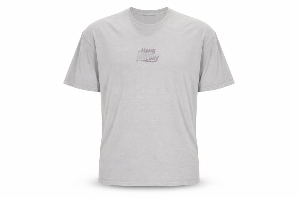 New Look  Mens Grey Houndstooth Polyester  T-Shirt Size M Round Neck