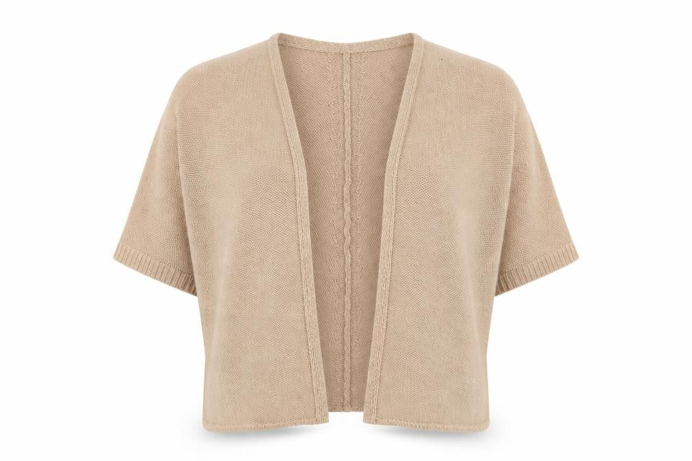 Select Womens Beige V-Neck  Acrylic Cardigan Jumper Size 14