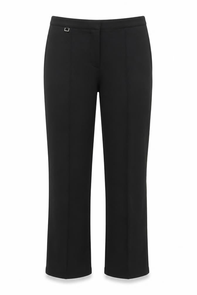 Front view of Classics women’s black polyester trousers, size UK 28, 29-inch leg regular