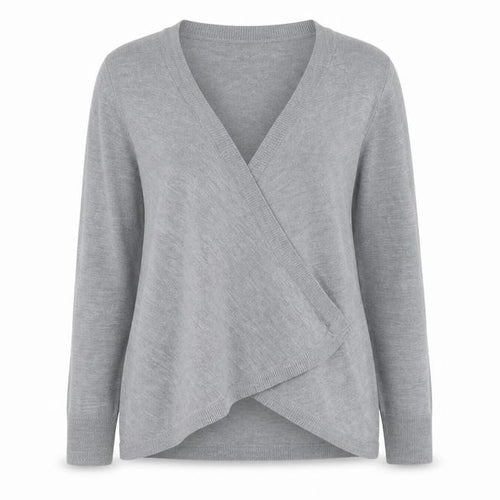 George Womens Grey Round Neck  Acrylic Cardigan Jumper Size 10