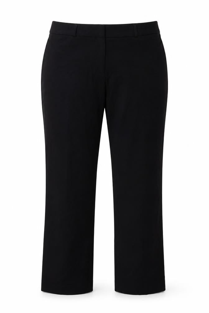 Marks and Spencer Womens Black  Polyester Trousers  Size 12 L28 in Regular Zip