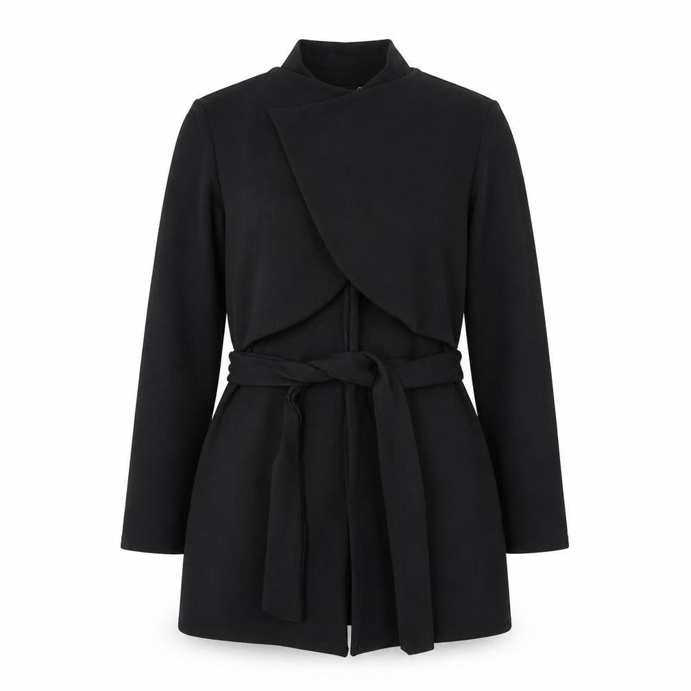 Boohoo Womens Black  Polyester Cardigan Sweatshirt Size 12  Tie