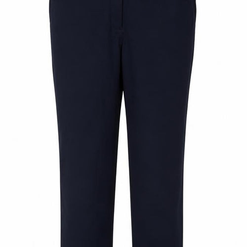 Mango Womens Blue  Polyester Cropped Trousers Size 10 L26 in Regular Button