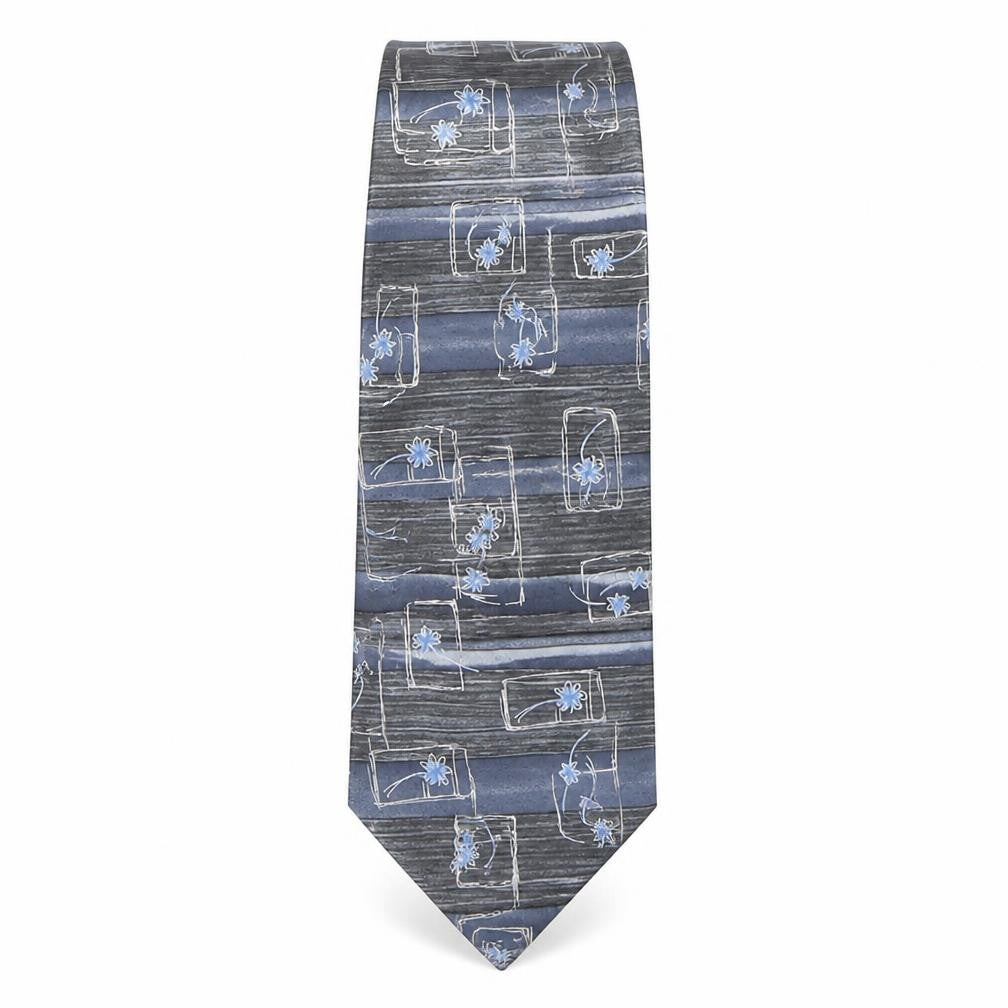 Front view of BHS men’s multicoloured floral silk pointed tie one size