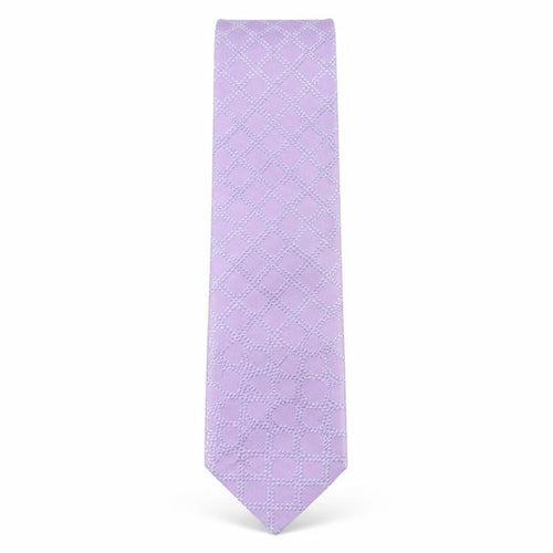 Michelsons Mens Purple Plaids & Checks Silk Pointed Tie One Size