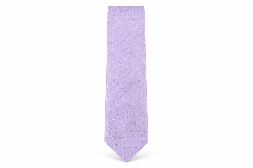 Michelsons Mens Purple Plaids & Checks Silk Pointed Tie One Size