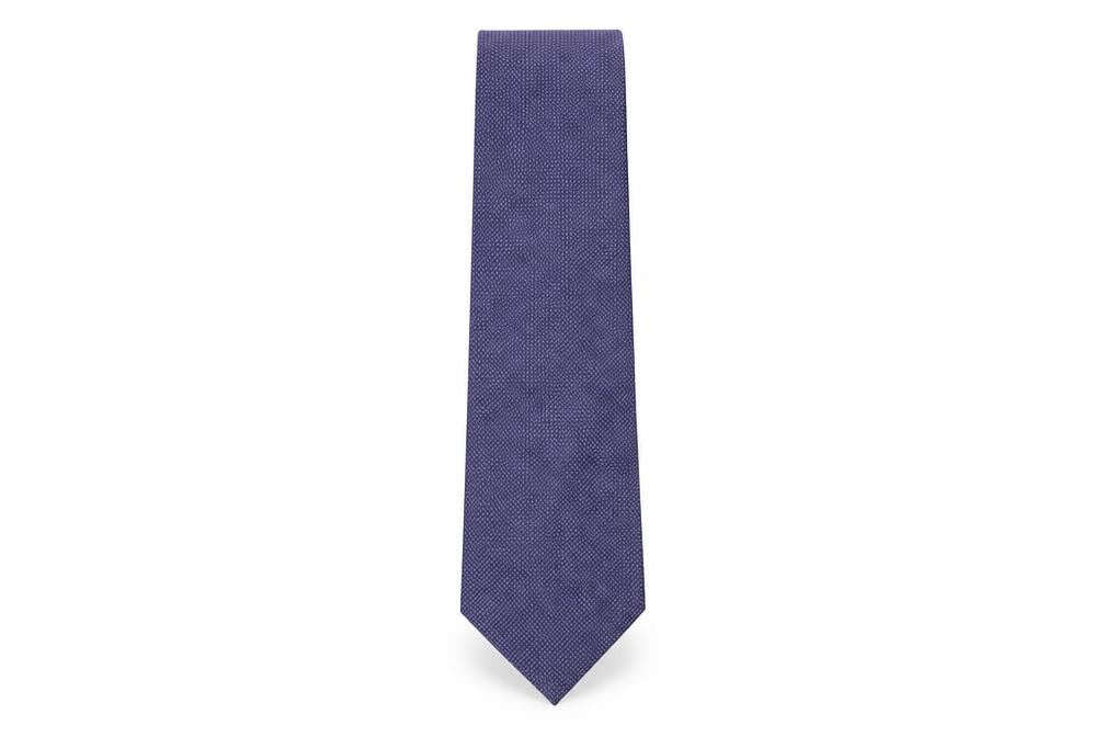 Front view of Burtn men’s blue geometric polyester pointed tie one size