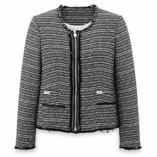 Mango Womens Grey   Jacket Blazer Size L  Zip