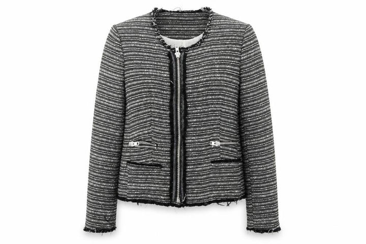 Mango Womens Grey   Jacket Blazer Size L  Zip