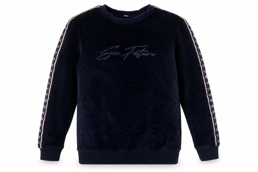 Front view of George boys’ blue polyester pullover sweatshirt, size 8-9, years - 'epic future'