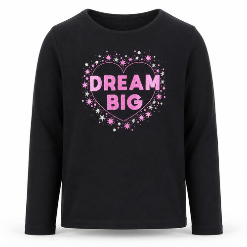 Primark Girls Black  Cotton Basic T-Shirt Size 9-10 Years Round Neck Magnetic