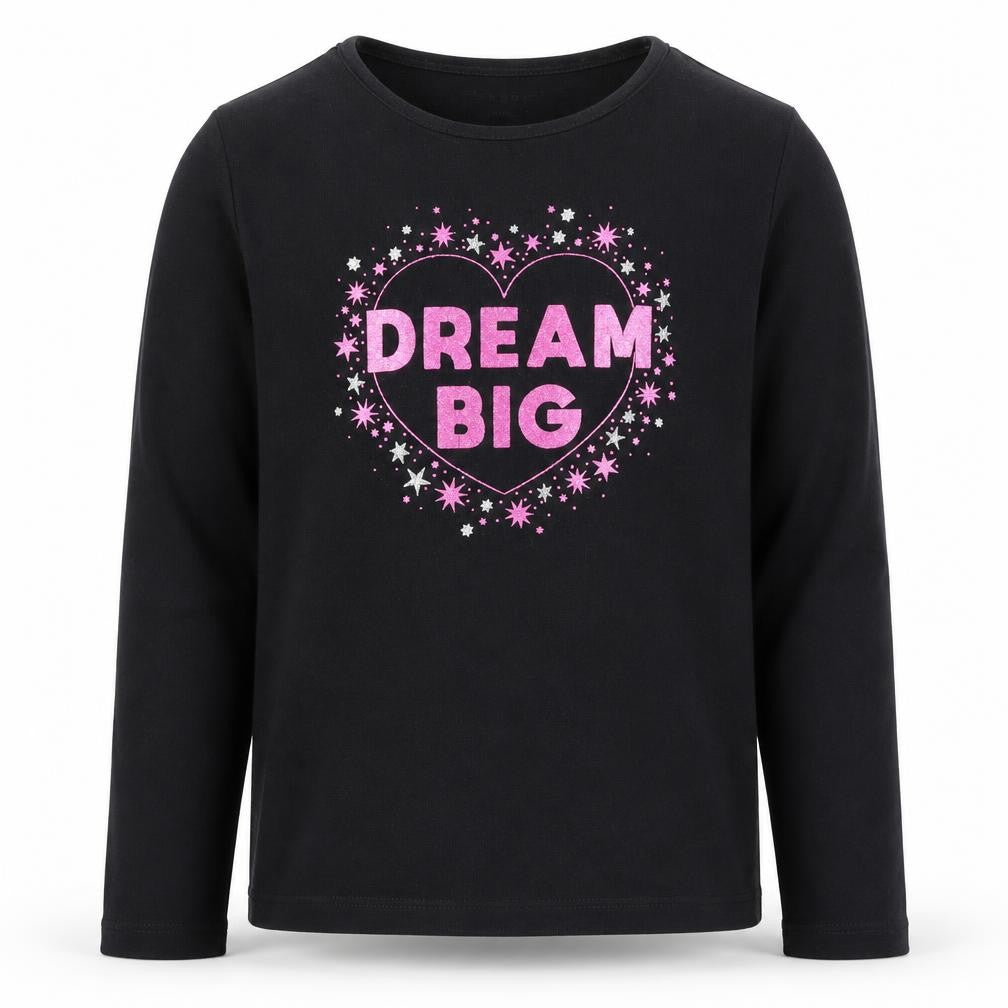Primark Girls Black  Cotton Basic T-Shirt Size 9-10 Years Round Neck Magnetic