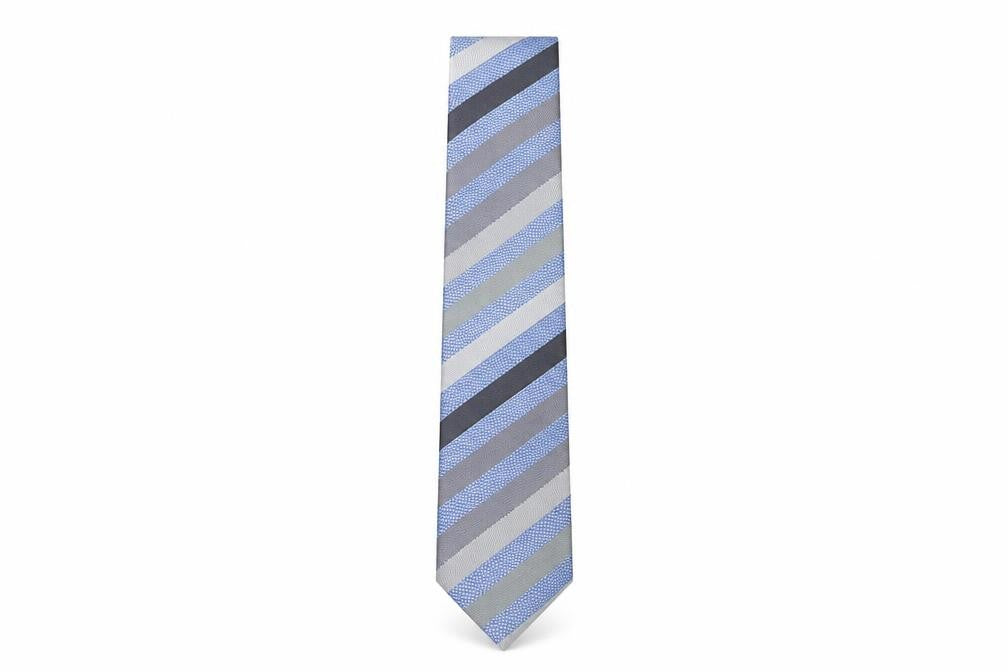 John Lewis  Mens Multicoloured Striped Silk Pointed Tie One Size
