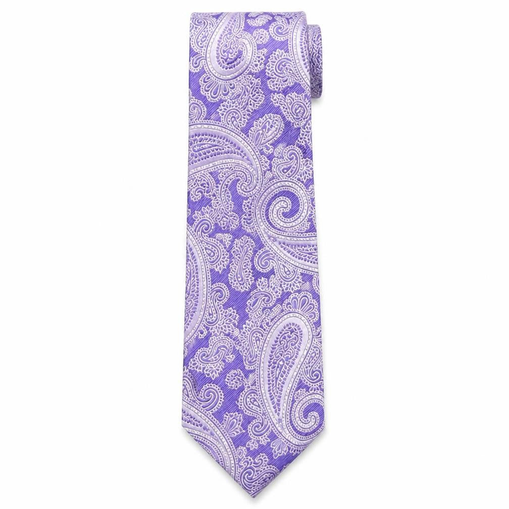 Paul Williams  Mens Purple Paisley Silk Pointed Tie One Size