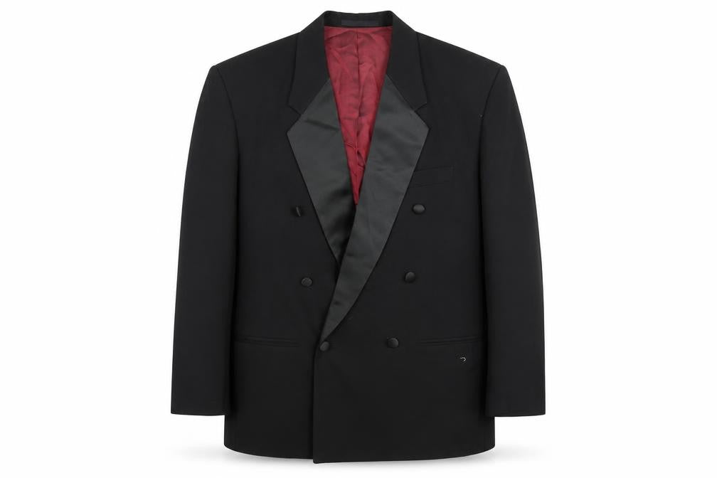 Preworn Mens Black  Polyacrylate Fibre Jacket Suit Jacket Size 40