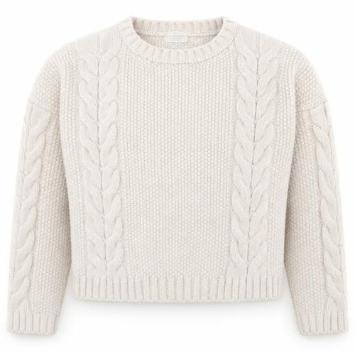 Primark Girls Ivory Crew Neck  Acrylic Pullover Jumper Size 12-13 Years