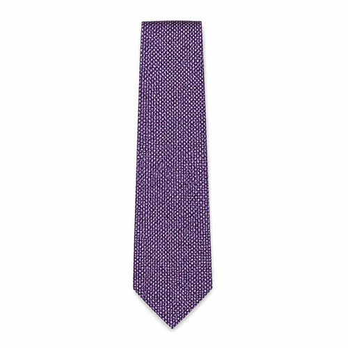 Marks and Spencer Mens Purple Geometric Silk Pointed Tie One Size