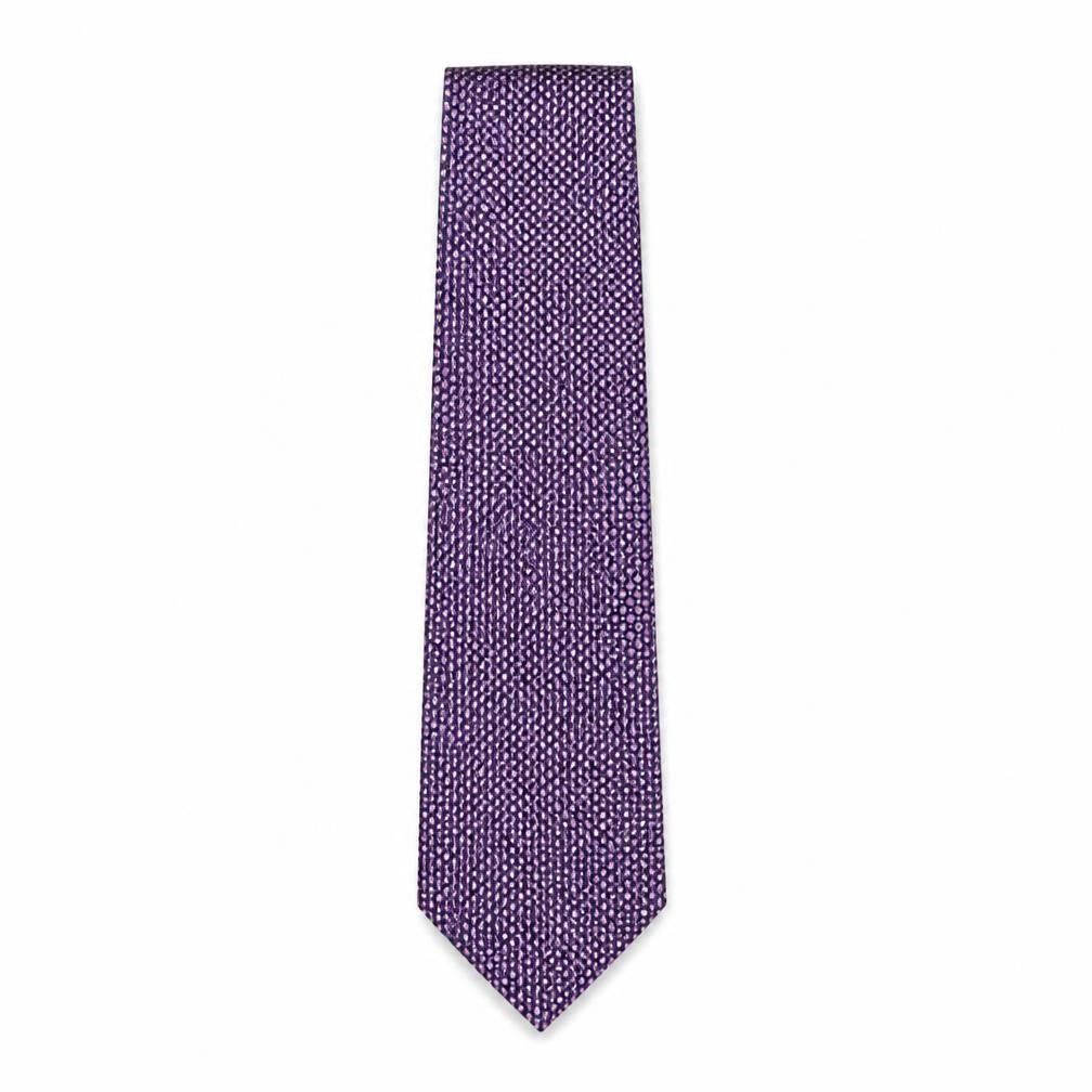 Marks and Spencer Mens Purple Geometric Silk Pointed Tie One Size