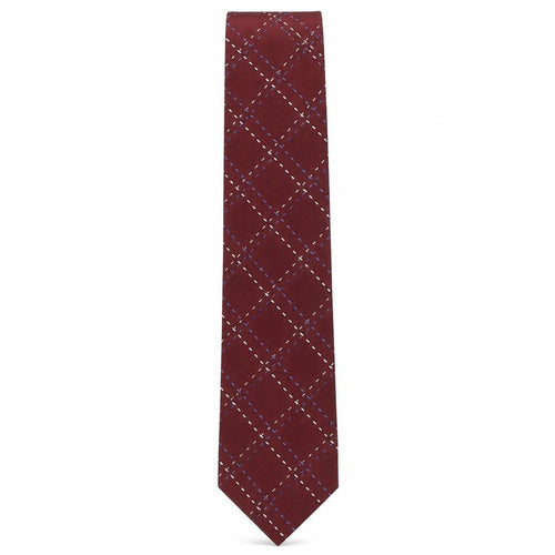 Woodstock  Mens Multicoloured Plaids & Checks Silk Pointed Tie One Size