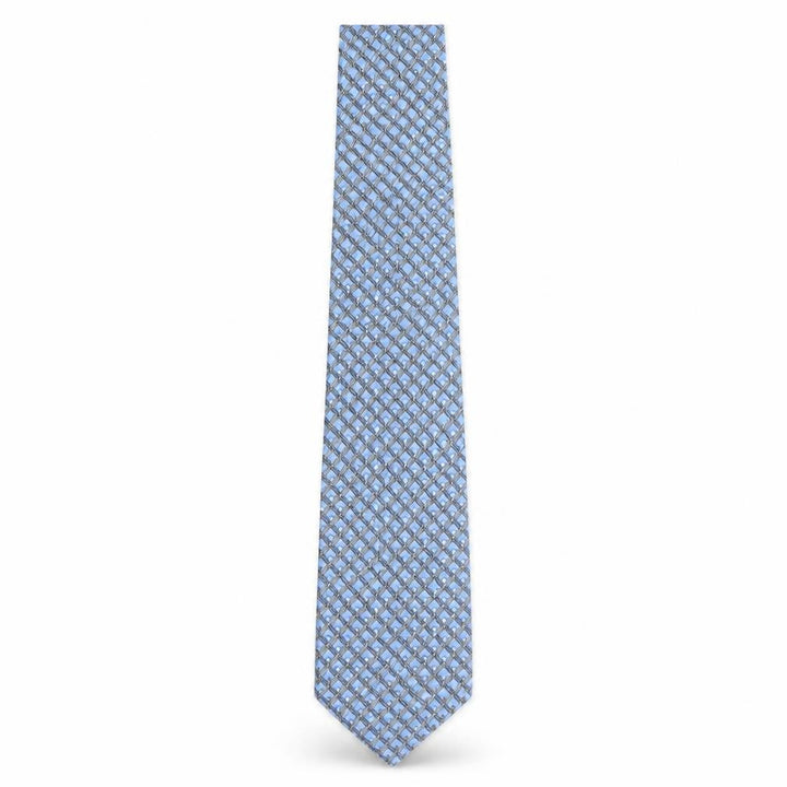 John Lewis Mens Blue Geometric Silk Pointed Tie One Size