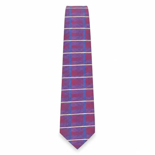 Marks and Spencer Mens Multicoloured Plaids & Checks Silk Pointed Tie One Size