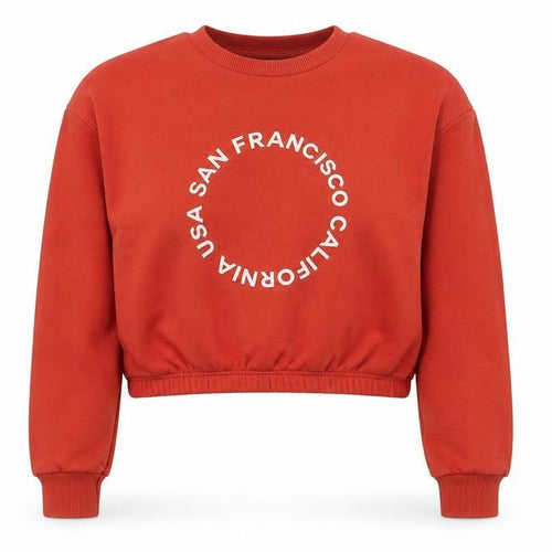 New Look Girls Orange  Cotton  Sweatshirt Size 10-11 Years  Pullover - California