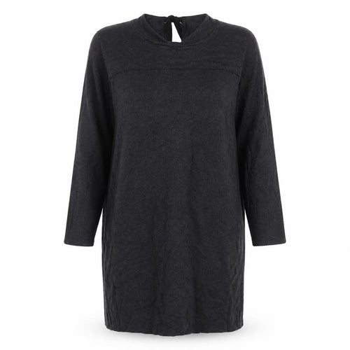Monsoon Womens Grey  Acrylic Jumper Dress  Size 12  Roll Neck Tie