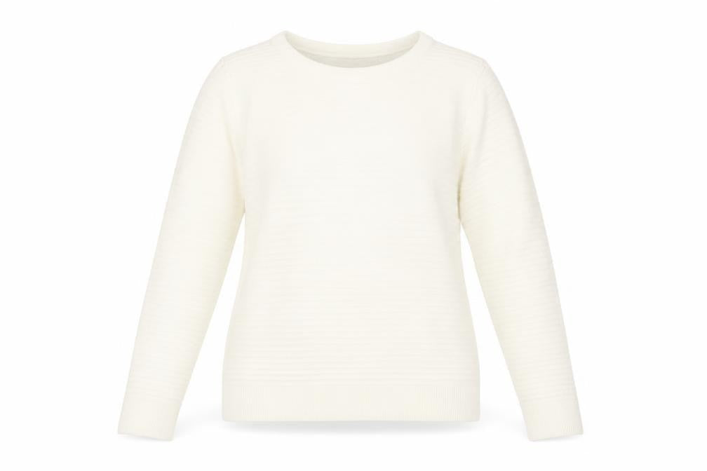 Dorothy Perkins Womens Ivory Round Neck  Acrylic Pullover Jumper Size 14
