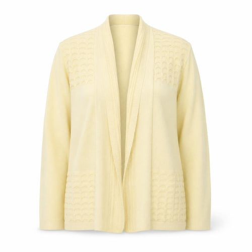 Emma Collection Womens Yellow V-Neck  Acrylic Cardigan Jumper Size M   - Size M/L