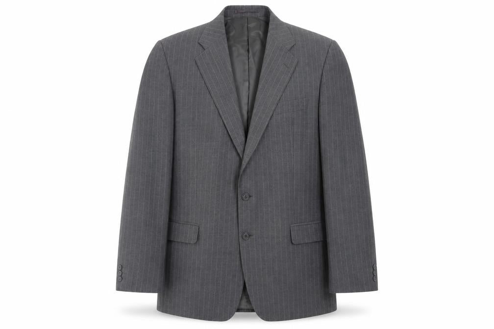 Scott International Mens Grey Striped  Gilet Blazer Size L  Button