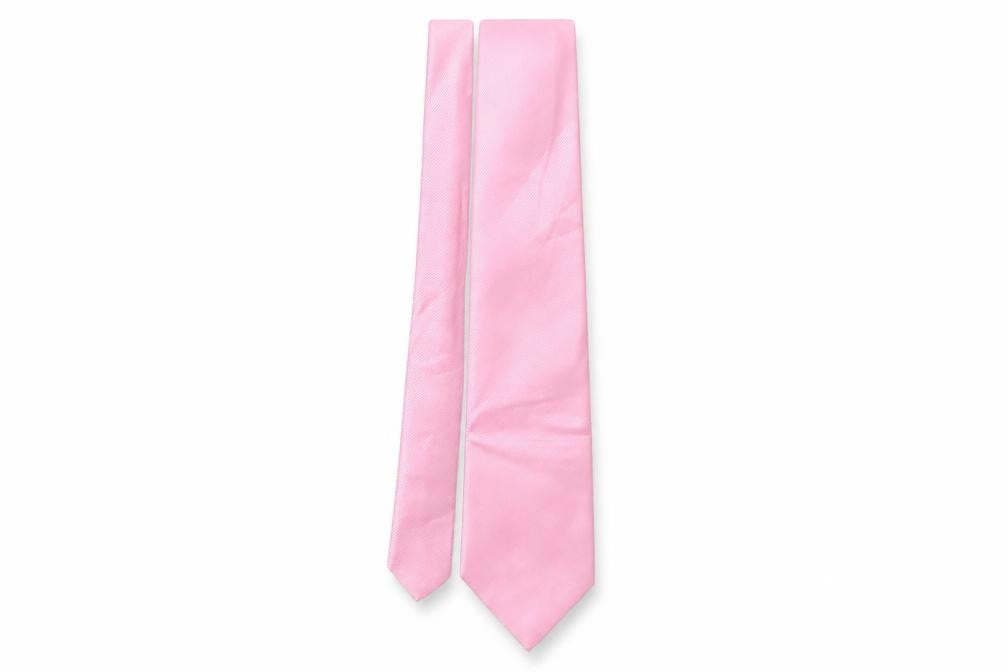 Front view of Marks & Spencer men’s pink polyester pointed tie one size